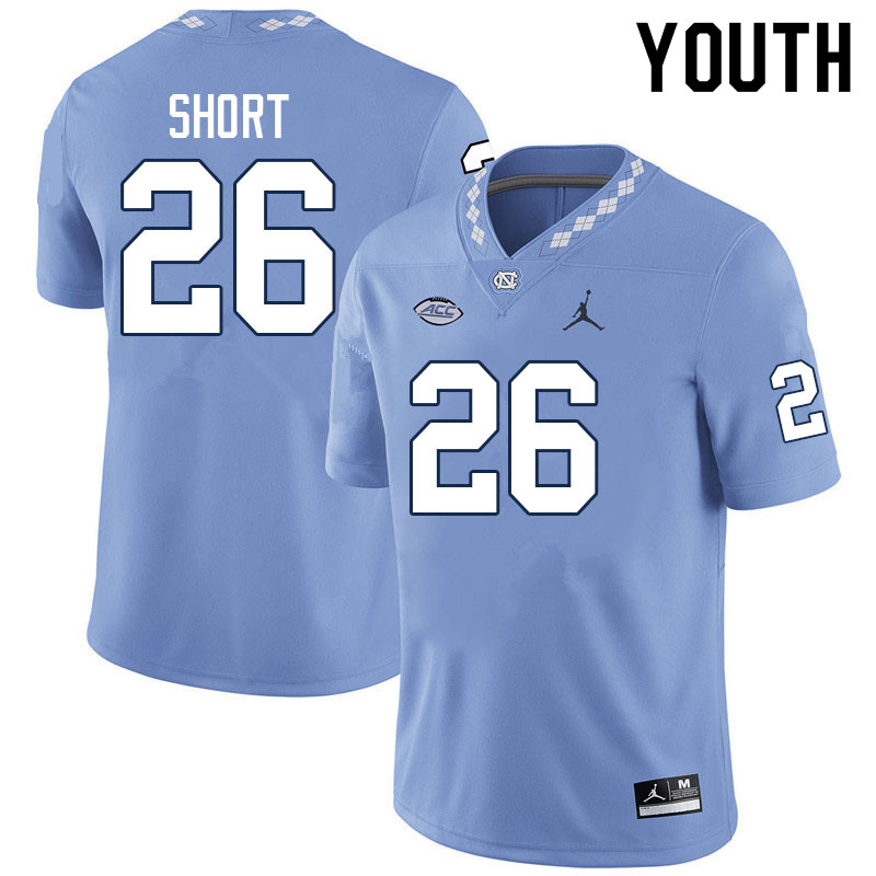 Youth #26 Naari Short North Carolina Tar Heels College Football Jerseys Sale-Carolina Blue